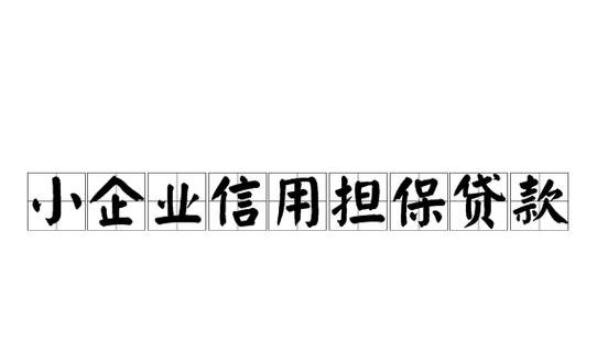 什么是小企业信用担保贷款
