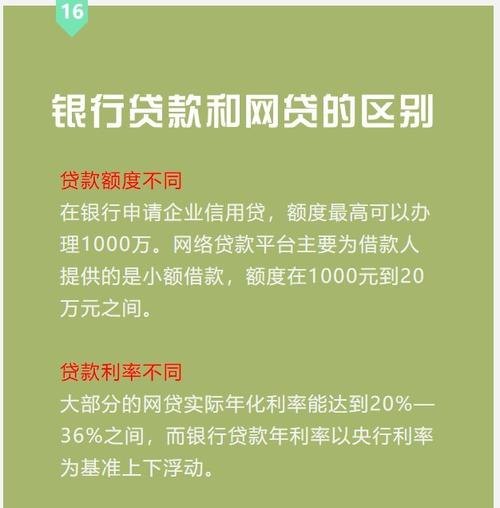 企业信用贷款与个人信用贷款的区别