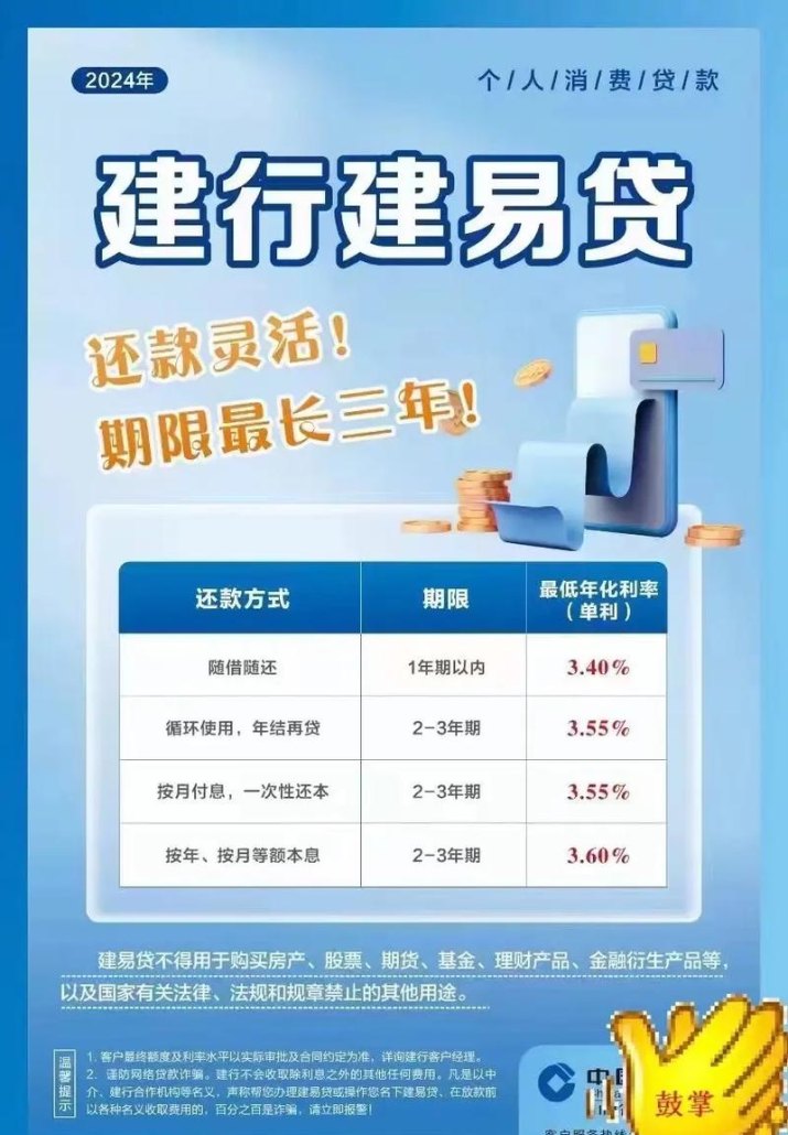 建行小企业贷款，靠信用不靠抵押