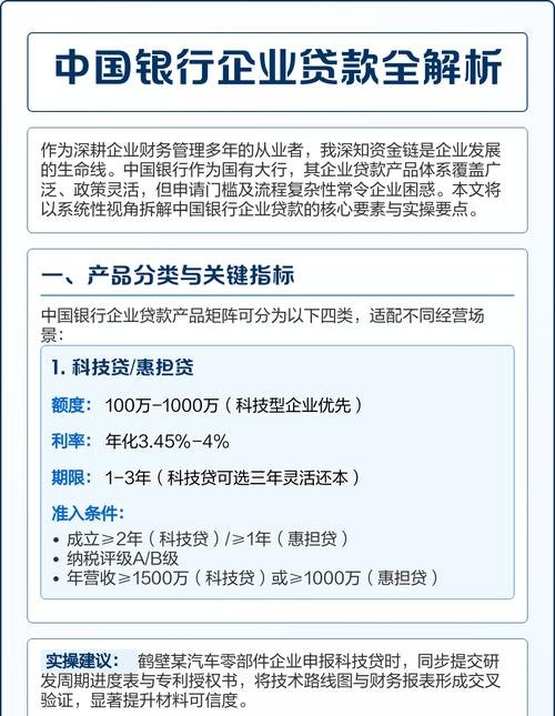 银行贷款给企业所需信息全解析