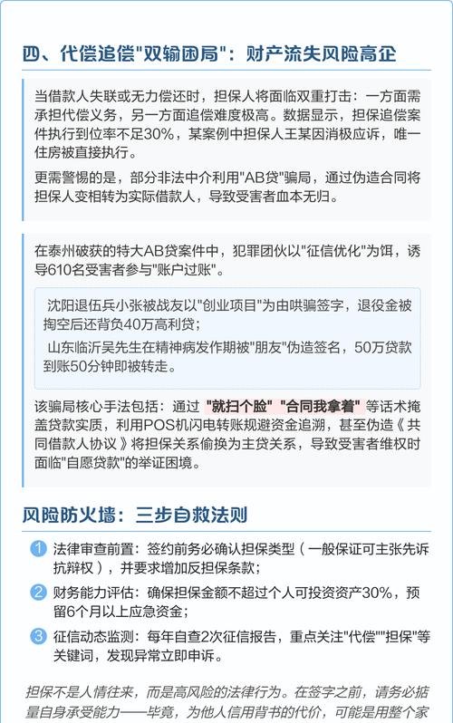 企业经营贷款担保人，责任与风险并存