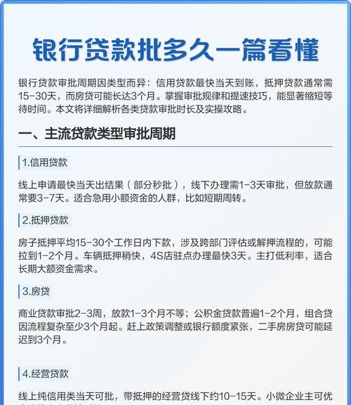 企业抵押贷款要多久能放贷