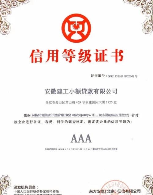 中小企业银行贷款信用等级