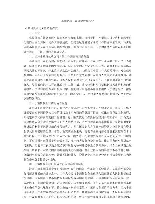 企业贷款风险管理的全面解析