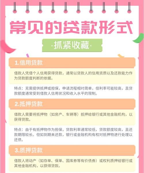 企业银行贷款的多种形式