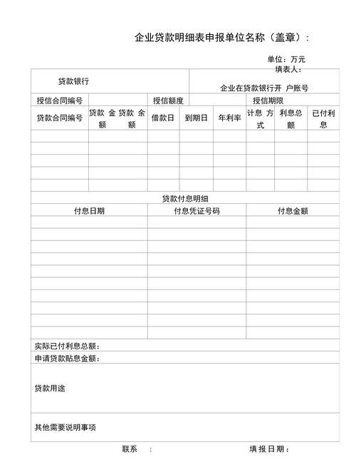 企业银行贷款的准备资料清单