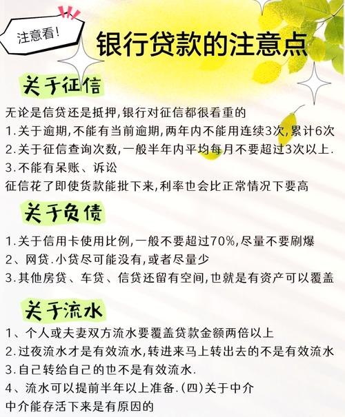 企业与银行贷款的注意事项