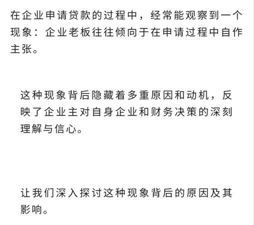 审查企业贷款的风险点