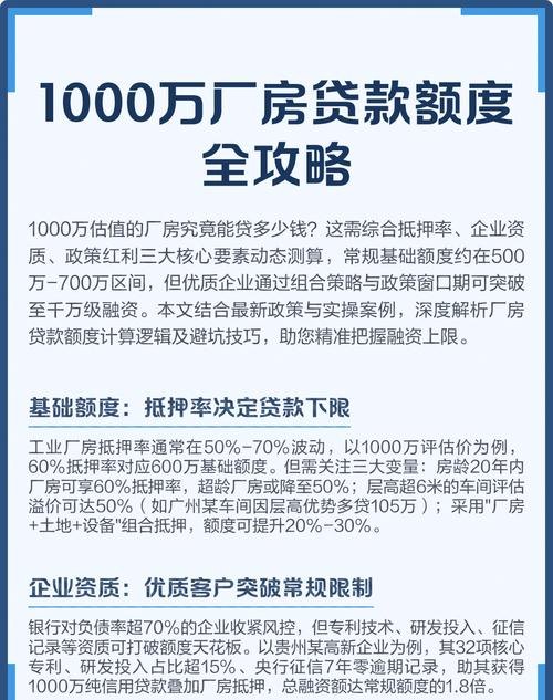 企业厂房抵押贷款能赚多少