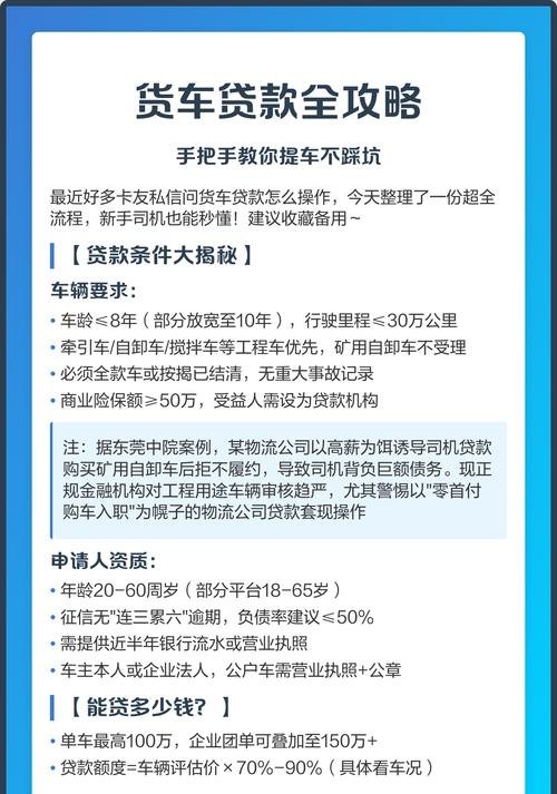 企业贷款买货车流程全解析